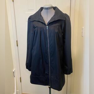 H&M Black Oversized lightweight Shirred Yolk Utility Women’s Jacket size 10